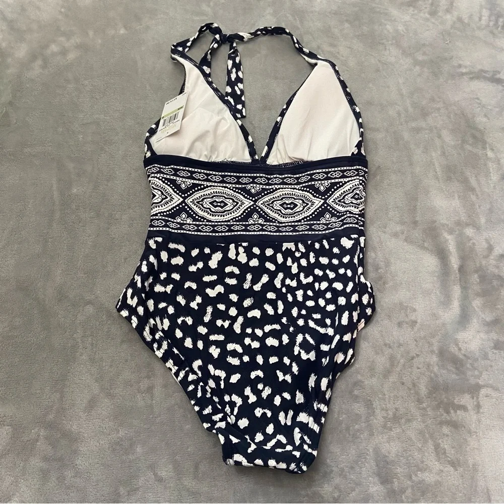 New! Michael Kors bandana pattern print halter one piece swimsuit 21838 - Picture 6 of 11